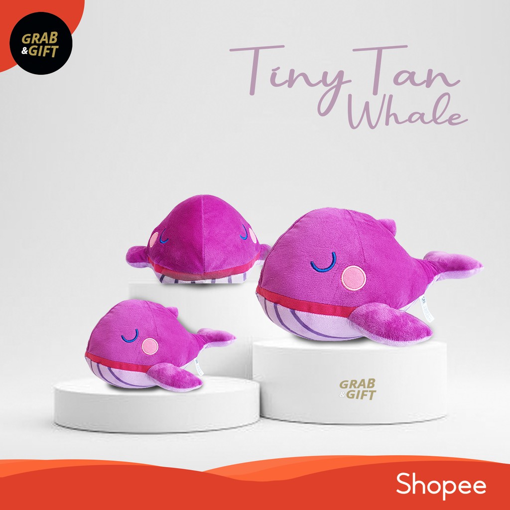 Boneka Tiny Tan Whale Paus Ungu BTS BT21