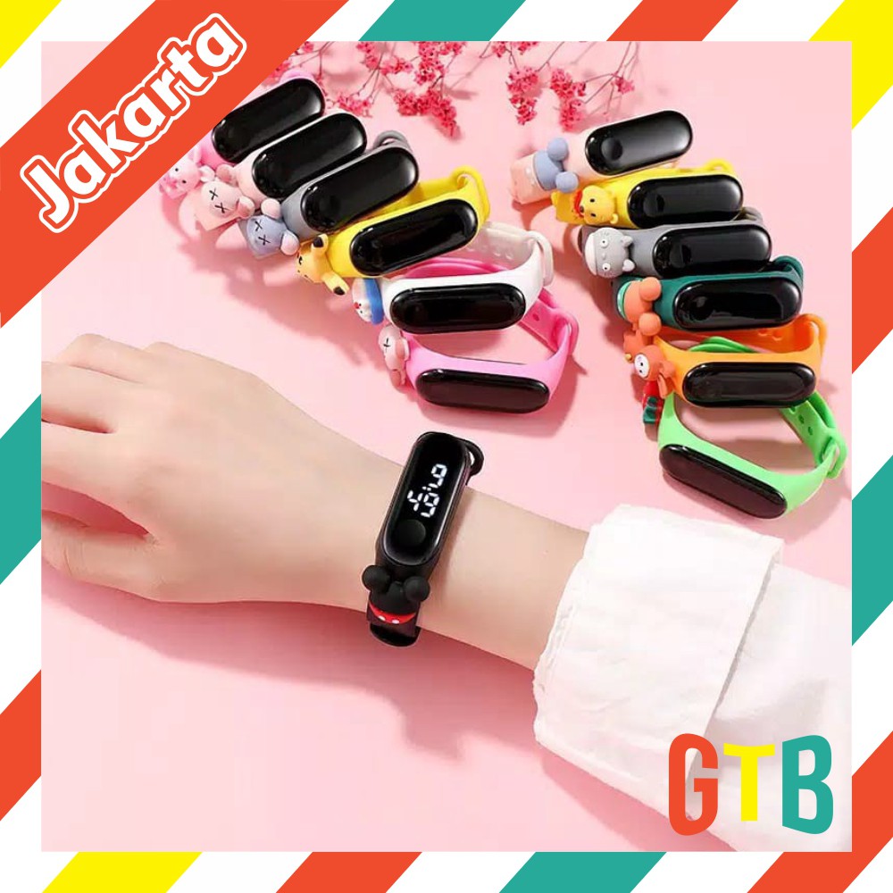 ❤️GTB❤️ JT027 Jam tangan anak karakter motif LED digital display tahan air