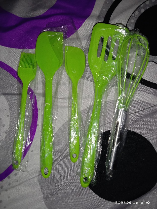 5pc Spatula Silikon / Alat Masak Sutil Set Isi 5 Utensil Silicone Set