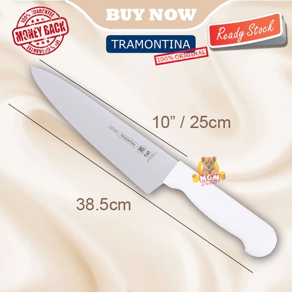 Made in Brazil Tramontina Chef Knife 10in Pisau Dapur NSF 25CM PRESS