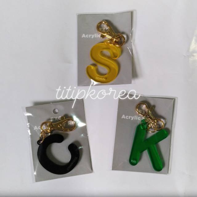 READY - OFFICIAL EXO ACRYLIC KEY RING - Sehun / Chanyeol / Kai