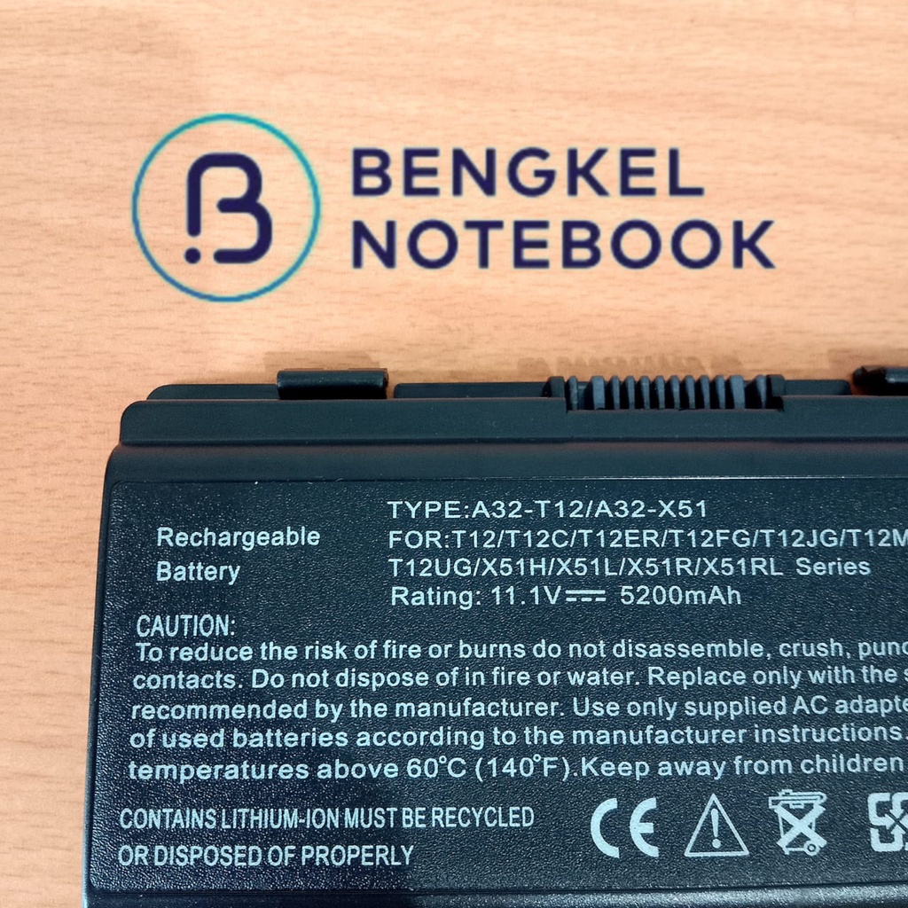 Baterai Asus A31-T12 A32-T12 A32-X51 X51H X51L X51R X51RL X58C X58LE