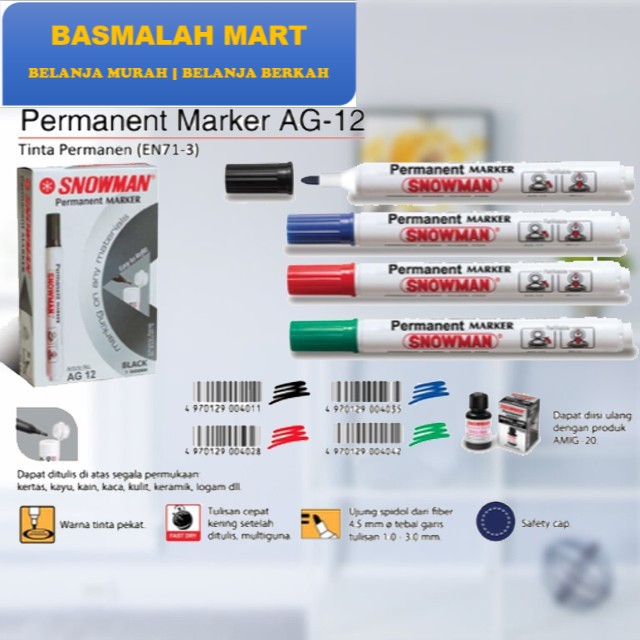 

spidol Snowman Permanet Marker