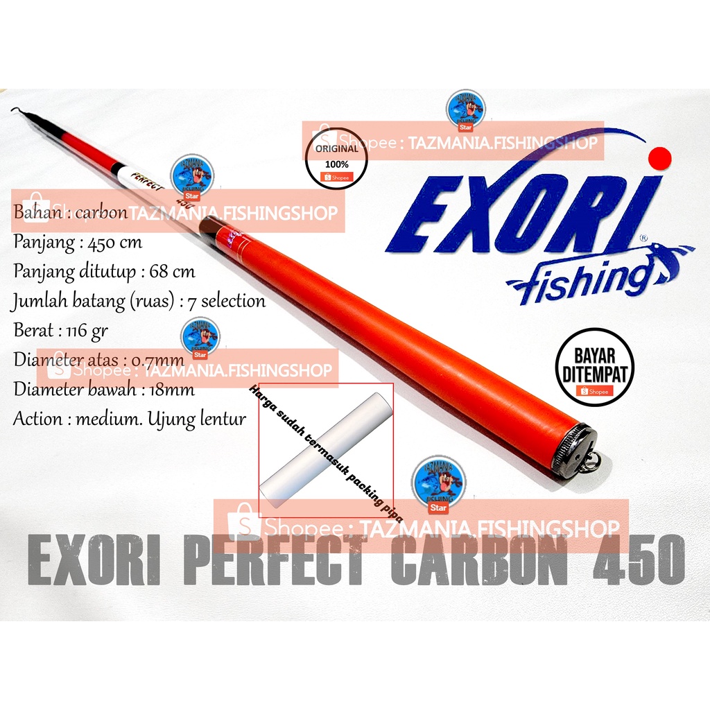 Joran Tegek EXORI PERFECT CARBON 450 / 4.5 meter pole