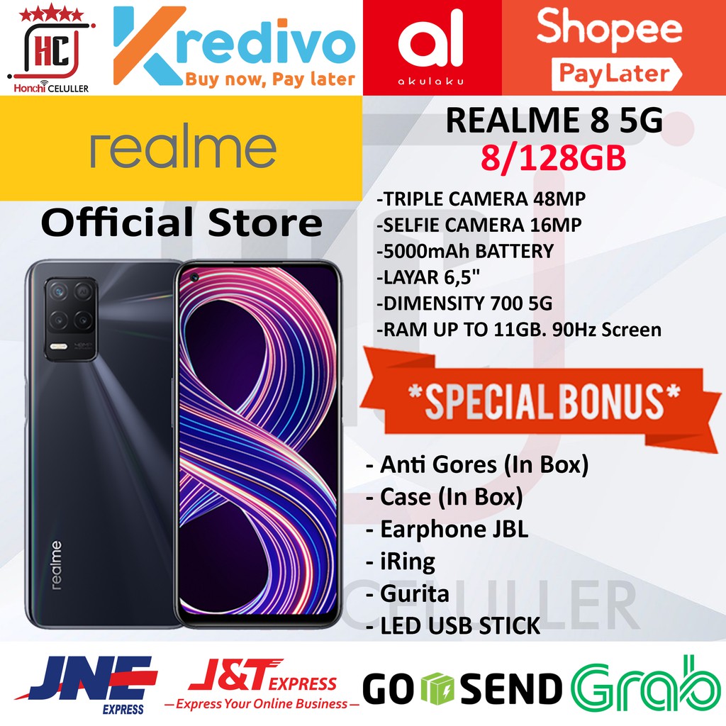 REALME 8 5G RAM 8 ROM 128GB GARANSI RESMI REALME INDONESIA