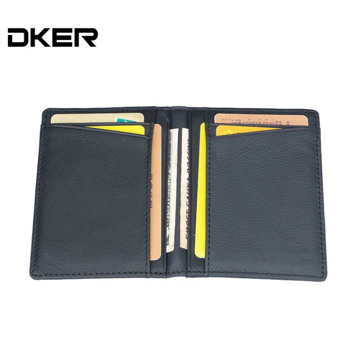 DKER D3026 Card Holder Dompet Kartu Slim Tipis Kulit Asli