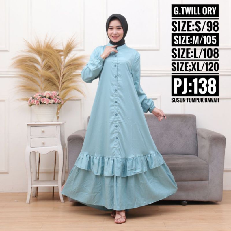 GAMIS POLOS Twill ORY Bahan Jatuh Adem Tebal REALPICT