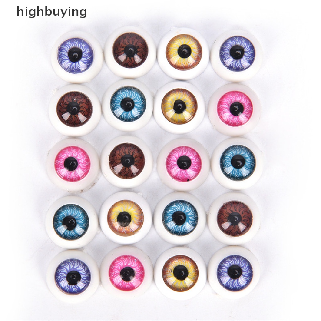Hbid 5 Pasang Mata Boneka Setengah Lingkaran Bahan Plastik Untuk Halloween