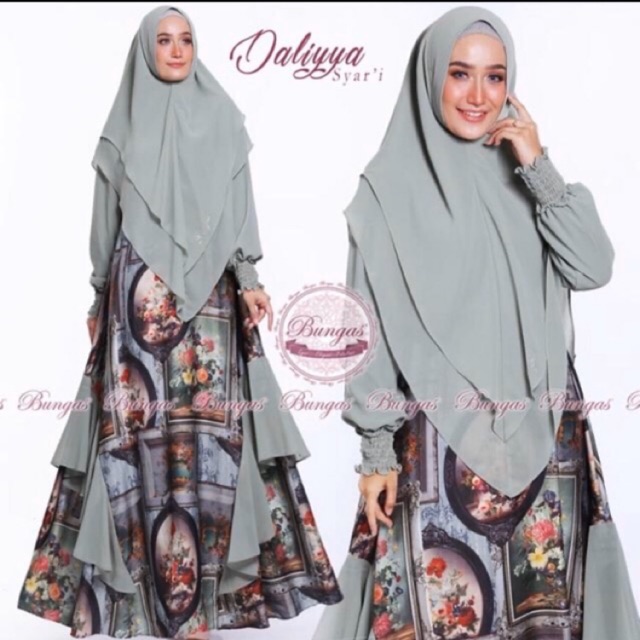 Daliyya syari/bungas/baju gamis/gamis syari/hijab syari/ready