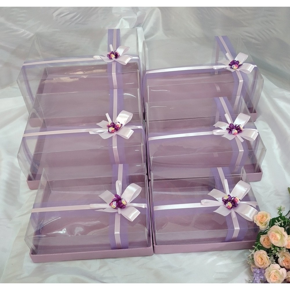 

kotak hantaran pernikahan 1 set isi 6 kotak model tile pita