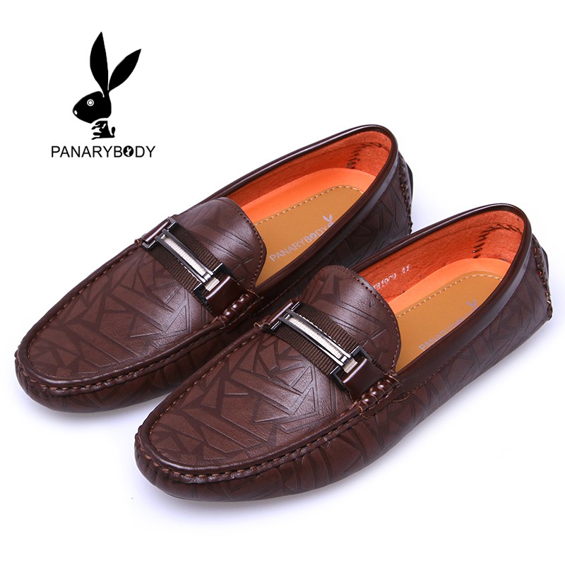Sepatu Pria  Panarybody cowok Sepatu Loafers Kasual laki-laki Import Kekinian 2021-1909 COKLAT TUA