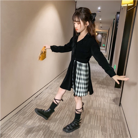 HAKU DRESS BLACK BAJU CASUAL ANAK CEWEK KOREA IMPORT REMAJA