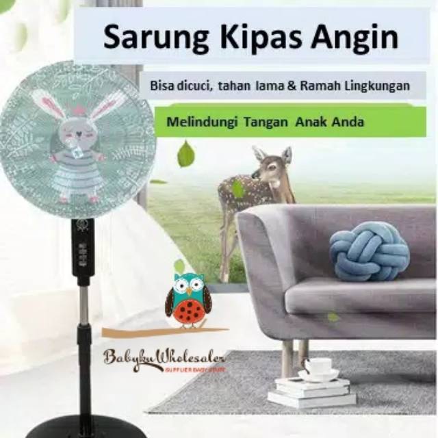 Sarung penutup kipas angin ada motif  / Cover kelambu motif penutup fan