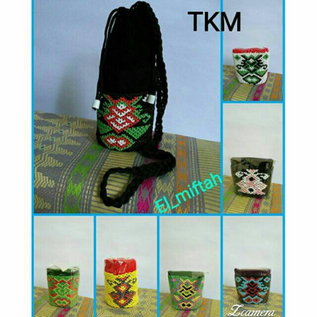 Tas kerut manik Kalimantan
