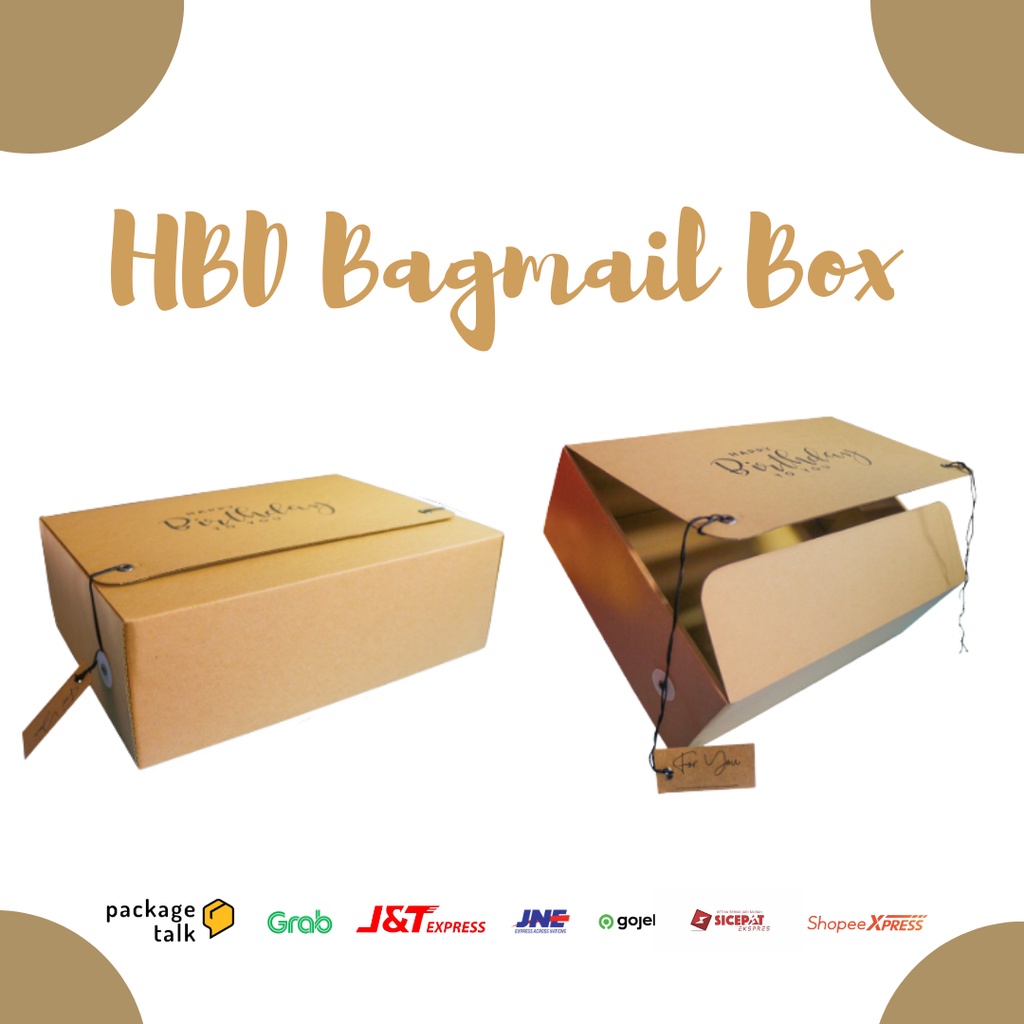 

sumopack - kotak kado/box packing/kotak happy birthday/kotak ulang tahun/custom box/tulisan happy birthday di luar model bagmail box