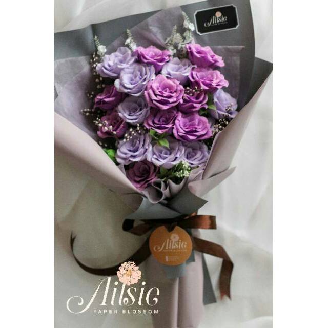 Buket Bunga Mawar Rose Bouquet Buket Kertas Hadiah Kado Ulang Tahun Anniversary Pacar Shopee Indonesia