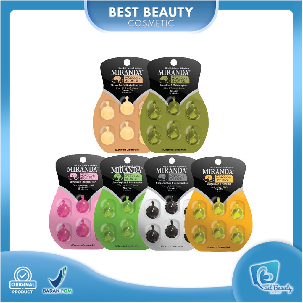 ★ BB ★ Miranda Hair Vitamin Capsules 6 x 1ml - Vitamin Rambut