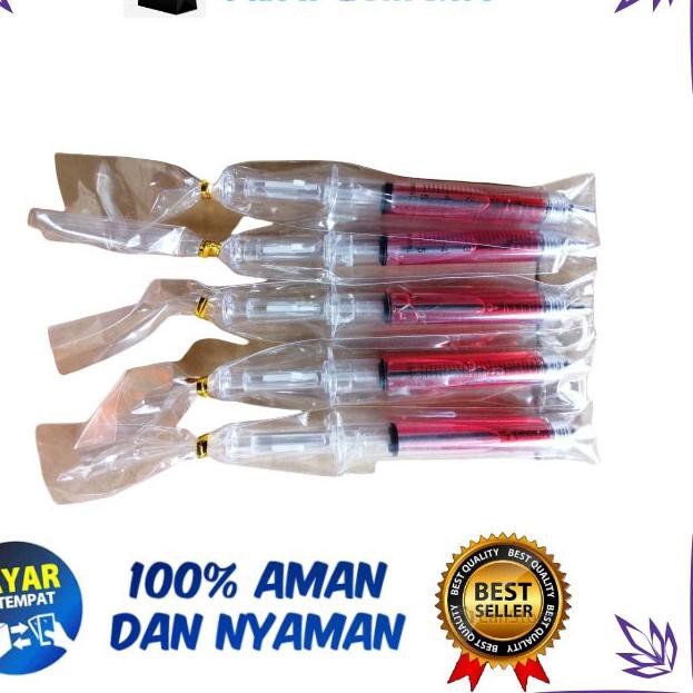 

HIF 100 PCS Souvenir Pernikahan Nikah Pulpen Suntikan Cair TER Laris