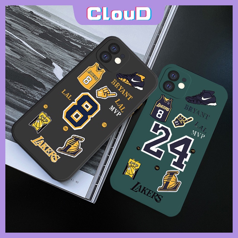 Soft Case TPU Motif NBA Legend Lakers Kobe Bryant Untuk iPhone XR XS Max 13 11 12 Pro Max X 7 8 Plus 6 6S Plus