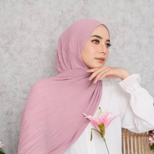 Kerudung Segi empat Plisket, Hijab pasmina plisket