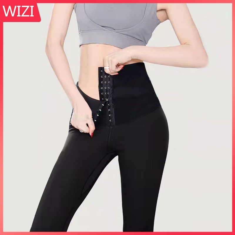 WiZi Pelansing perut celana panjang yoga Celana bahan lembut Legging Olahraga Wanita