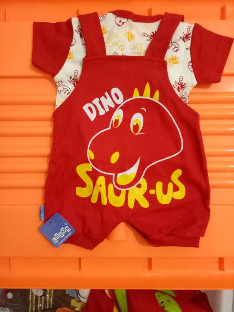 Baju jumper bayi /baju kodok 2pc karakter Dino