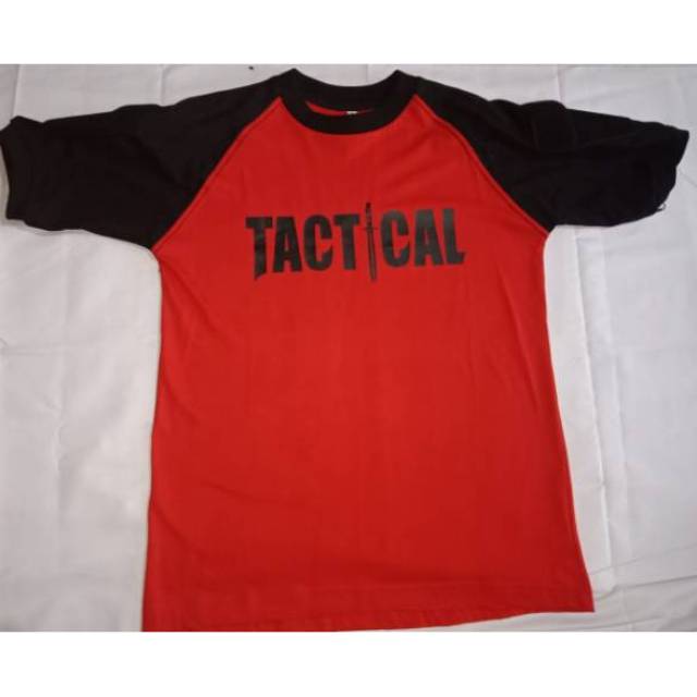 Kaos Tactical/Blackhawk Merah Kombinasi KAtun Combed Original