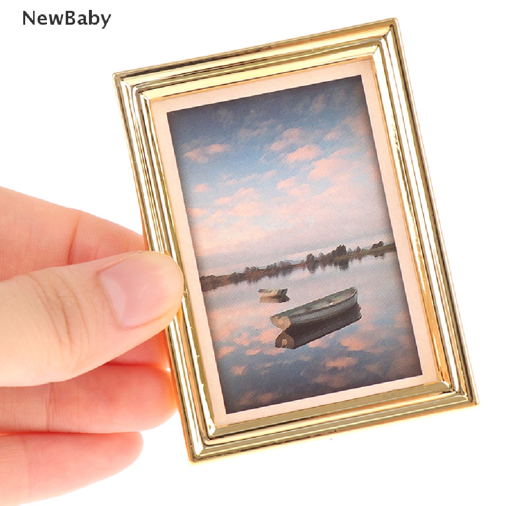 Newbaby Miniatur Lukisan Mural Foto Skala 1: 12 Untuk Aksesoris Rumah Boneka