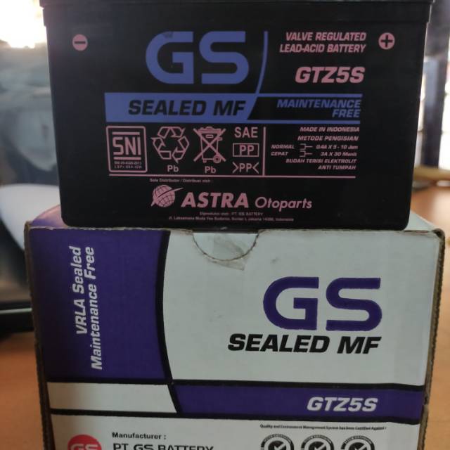 Aki motor gs astra gtz5s karisma. vario. mio.j. miom3. byzon. vixion. beat carbu