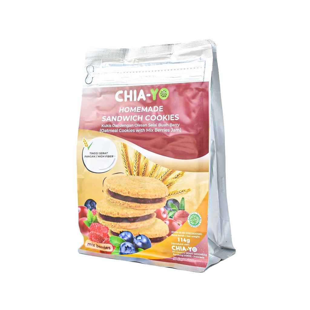 Chia - Yo Homemade Sandwich Cookies Mix Berries 114 Gr