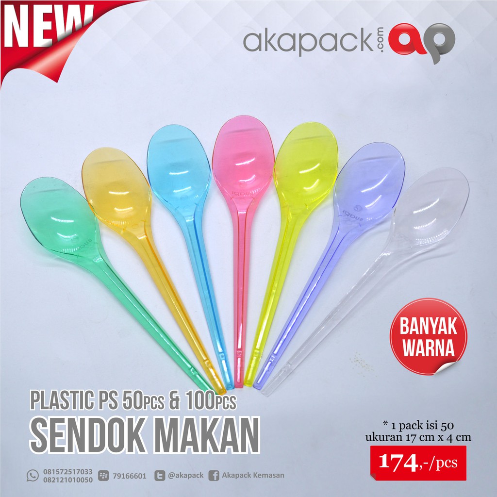 Sendok Makan Suapi Bening Isi 100 Pcs Sendok Makan Plastik Shopee