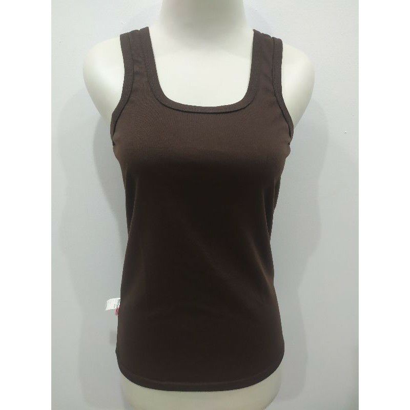 Tanktop wanita tali besar /Singlet wanita premium#Tanktop Jumbo Virtus#Promo-Coklat