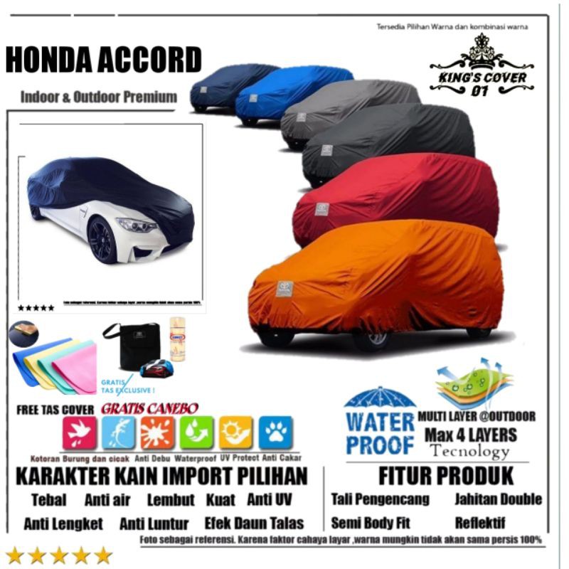 COVER MOBIL/SARUNG MOBIL/OUTDOOR HONDA ACCORD