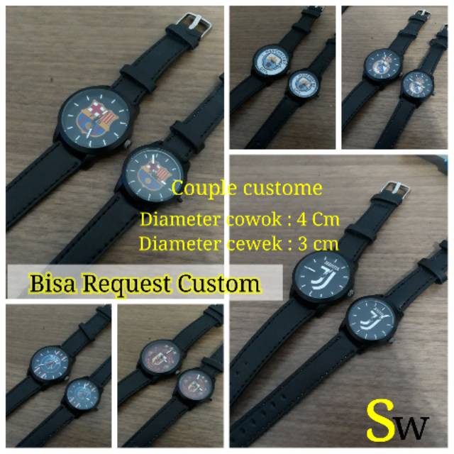 JAM CUSTOME KULIT LOGO | BISA REQUEST LOGO / GAMBAR