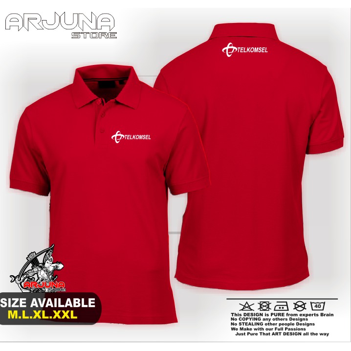 Kaos Polo Telkomsel Logo Kaos Perusahaan V1 Terbaru