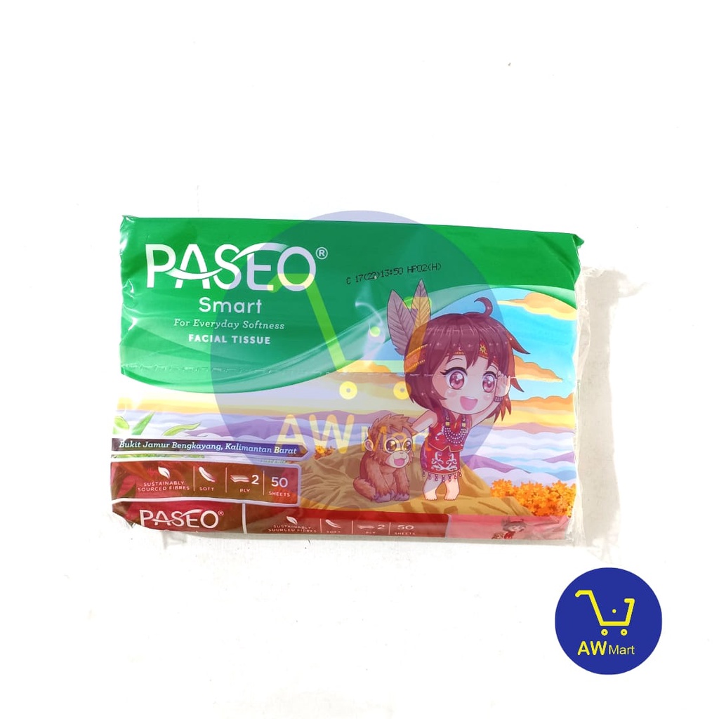 TISSUE PASEO 50 SHEETS TRAVELPACK - PASEO TISU 50 LEMBAR