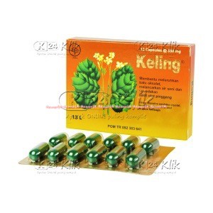 Keling Obat Batu Oksalat Ginjal 12Capsul Melancarkan Buang Air Kecil Kelling