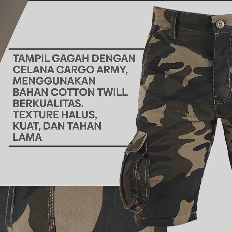 CELANA CARGO LORENG PENDEK PRIA BAHAN TEBAL KATUN TWILL