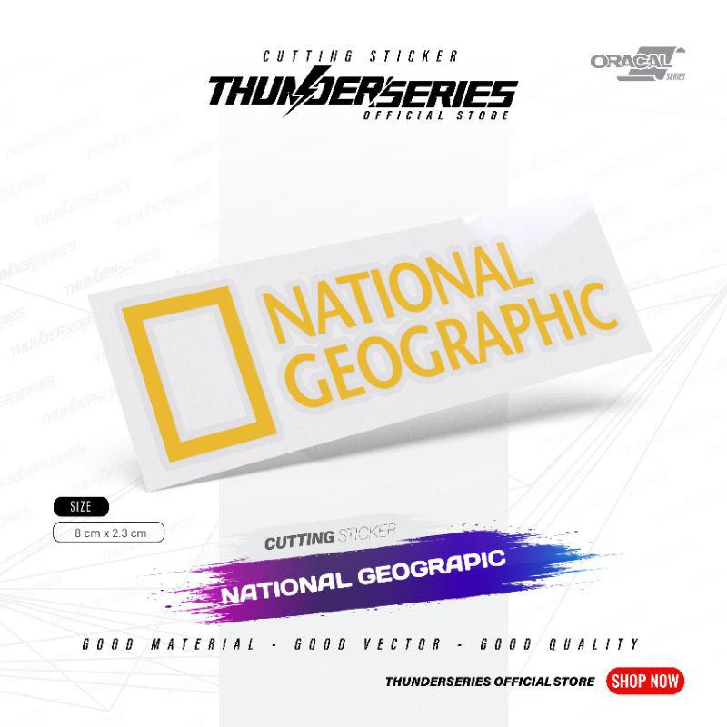 Cutting Sticker National Geograpic | Stiker National Geograpic Logo