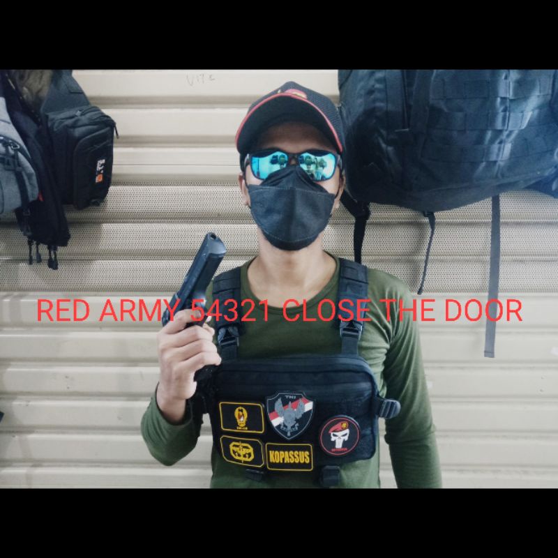 Tas Dada Sporty Tactical Outdoor Free 2 Patch Rubber Logo TNI AD - GULTOR Best Quality Premium