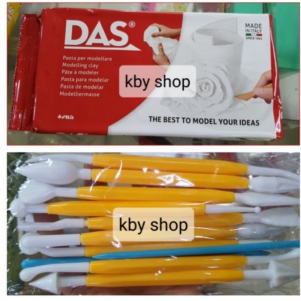 

PAKET AIR DRY CLAY DAS DAN ALAT TRIMMING /UKIR/PAHAT 500 GR TANAH LIAT - Putih Limited