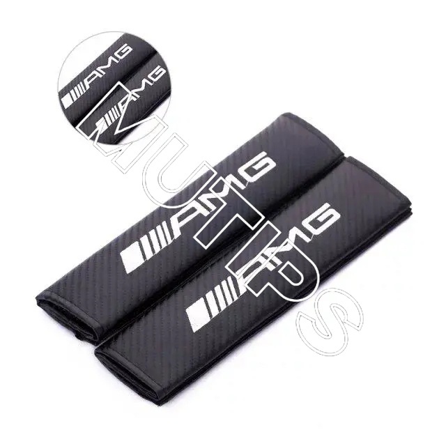 2 Pcs Bantalan Sabuk Pengaman Mobil Bahan Serat Karbon Untuk Mercedes-Benz W207 W211 W205 W212 W204 W220 W206 W124 W213 W2218218