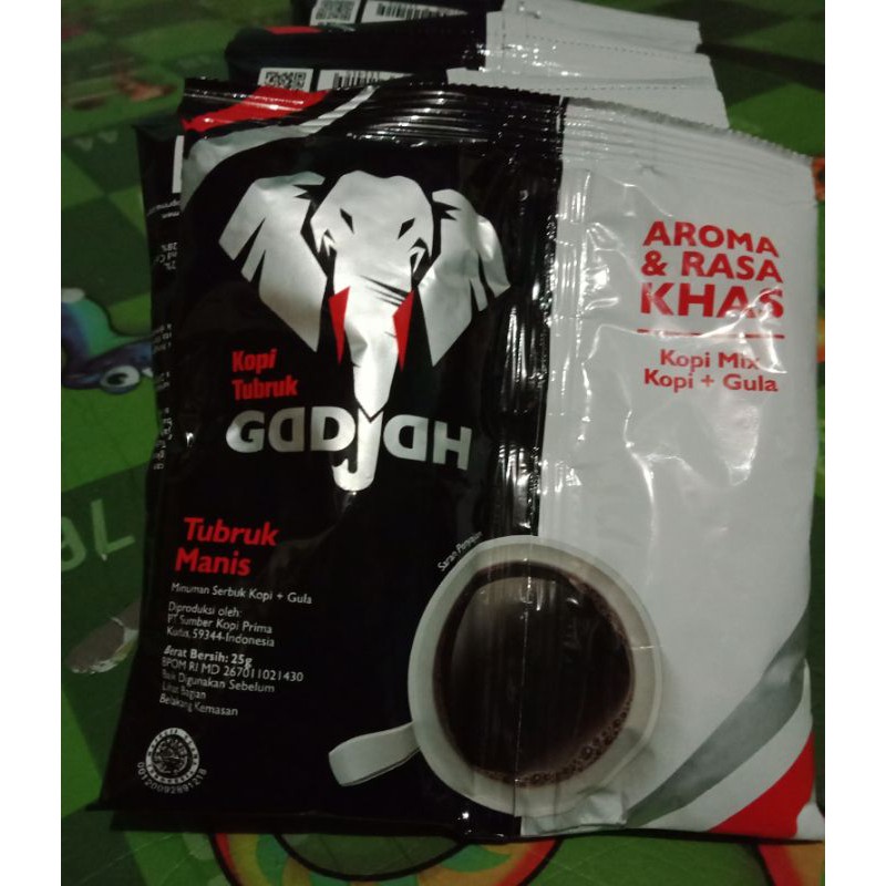 

Kopi Tubruk Gadjah - 25gr x 10sachet (1 renceng)