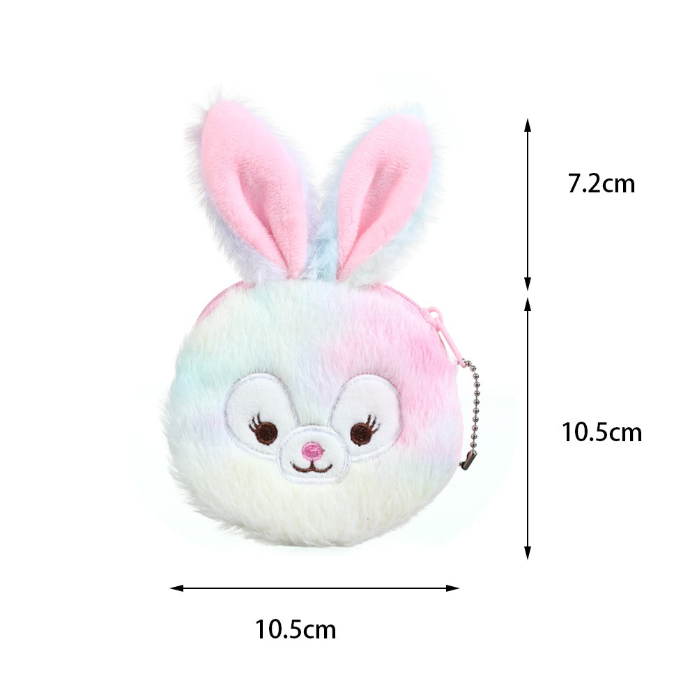 Dompet Koin kartu kunci unicorn Bulu Fluffy TU017 Coin Bag anak perempuan