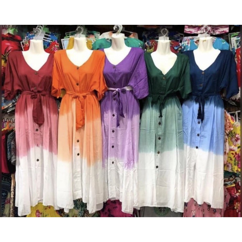 dress tiedye gradasi busui jumbo xxl