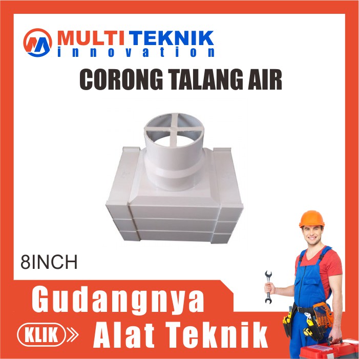 Corong Talang Air Plastik Pvc Kotak 8 inch MT573