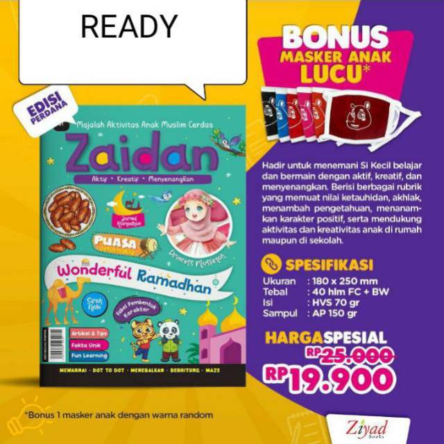 Majalah Aktivitas Anak Muslim Cerdas ZAIDAN