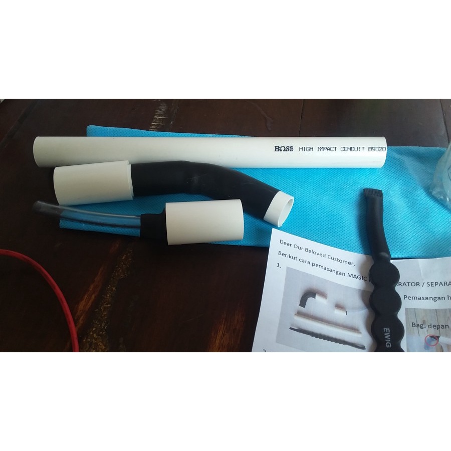 Magic Pipe Separator Alir Saringan Magnetik untuk pakan hidup artemia