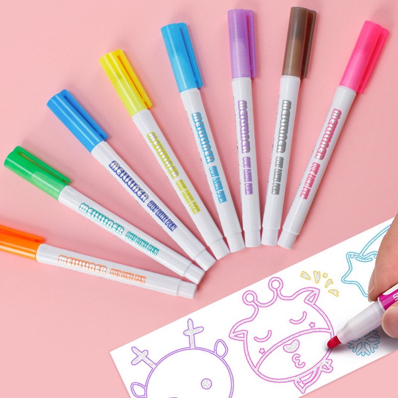 Pen Highlighter 8 Warna Kapasitas Besar