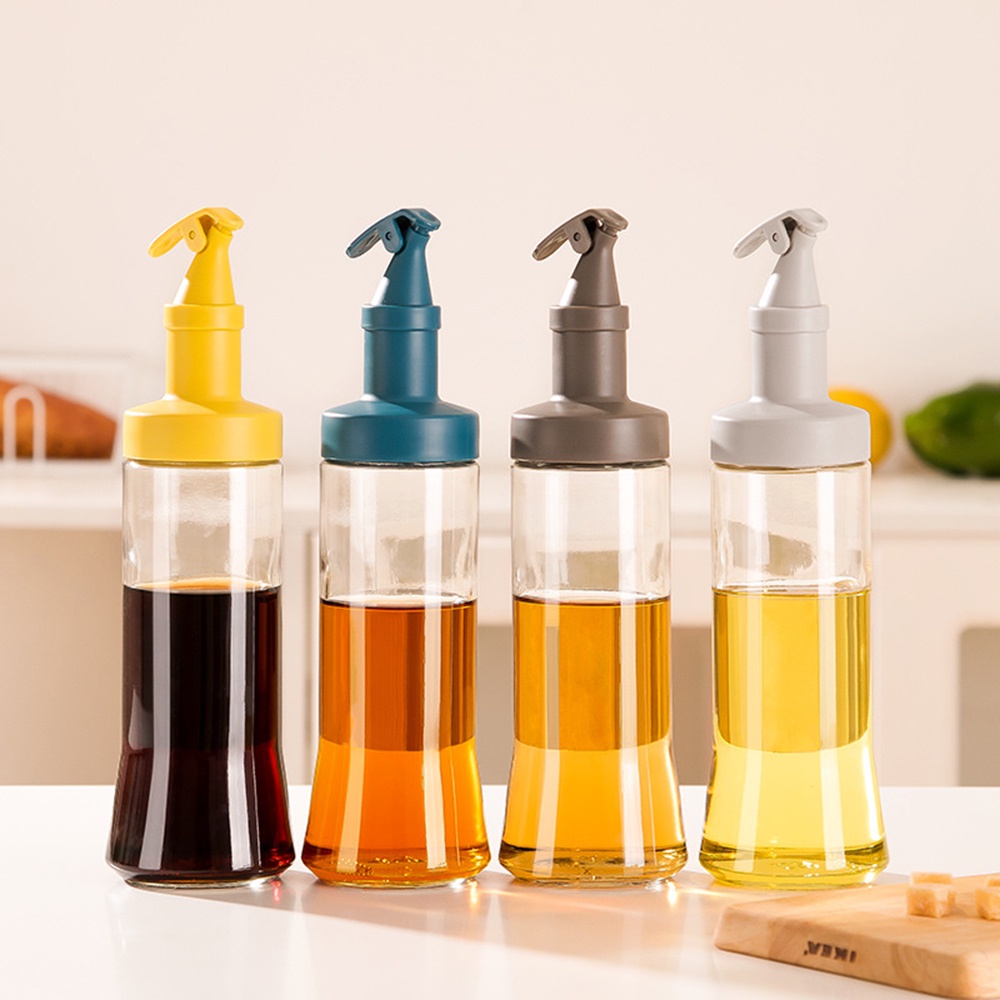 Creative New Kitchen with Label Sealed Press Open Cover Sauce Vinegar Classification Glass Bottle